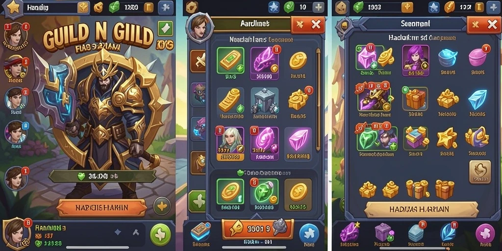 dragon777 - Menu permainan yang mudah dinavigasi.